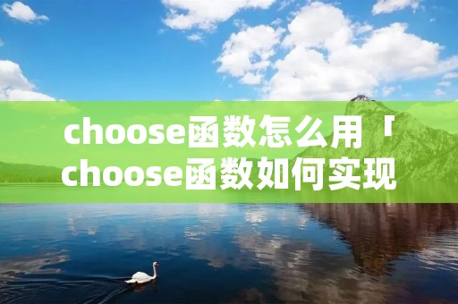 choose函数怎么用「choose函数如何实现数据选择」 choose函数怎么用「choose函数如何实现数据选择」