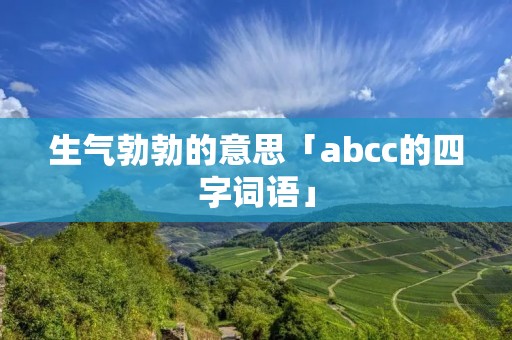生气勃勃的意思「abcc的四字词语」