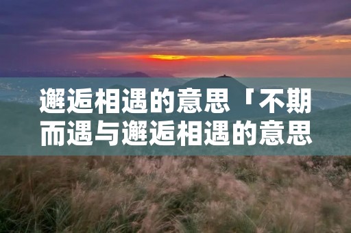 邂逅相遇的意思「不期而遇与邂逅相遇的意思」
