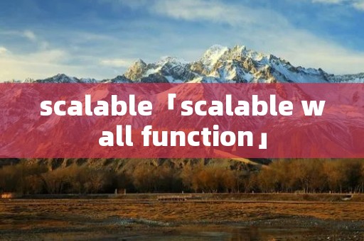 scalable「scalable wall function」