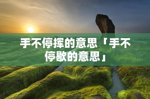 手不停挥的意思「手不停歇的意思」