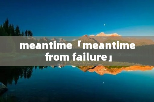 meantime「meantime from failure」 meantime「meantime from failure」