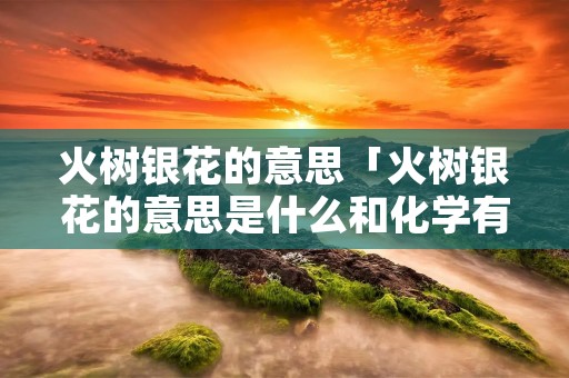 火树银花的意思「火树银花的意思是什么和化学有什么关系」