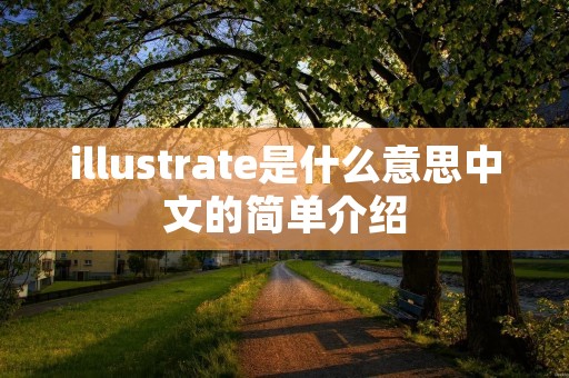 illustrate是什么意思中文的简单介绍