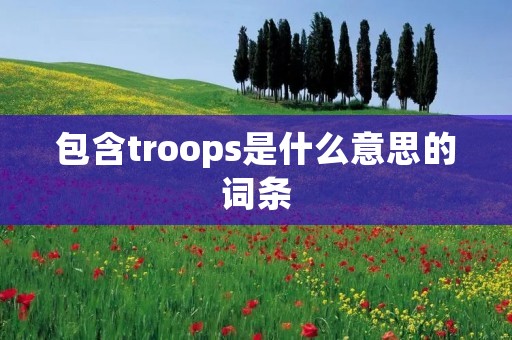 包含troops是什么意思的词条