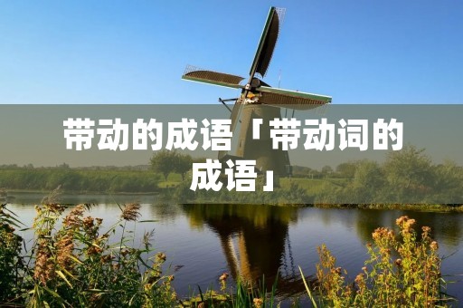 带动的成语「带动词的成语」