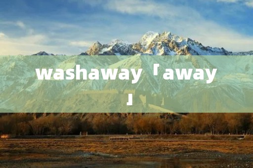 washaway「away」