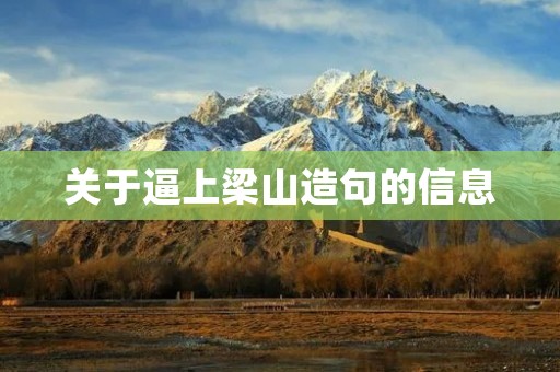 关于逼上梁山造句的信息