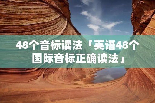 48个音标读法「英语48个国际音标正确读法」