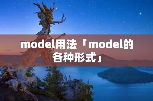 model用法「model的各种形式」