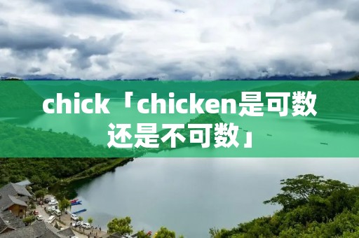 chick「chicken是可数还是不可数」