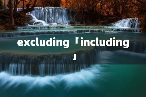 excluding「including」