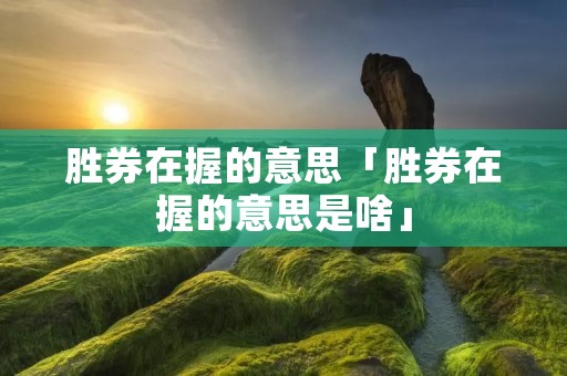 胜券在握的意思「胜券在握的意思是啥」