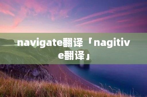 navigate翻译「nagitive翻译」