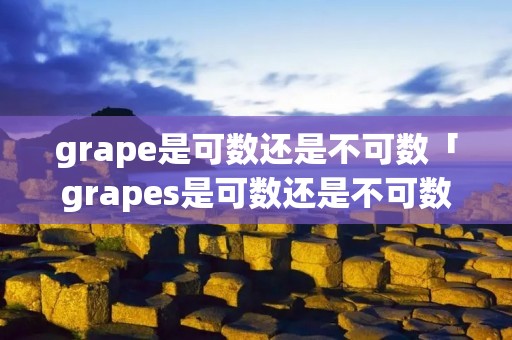 grape是可数还是不可数「grapes是可数还是不可数名词」