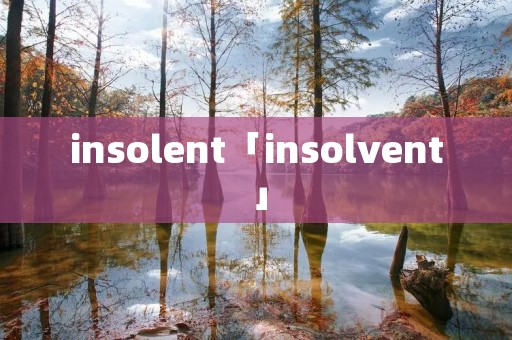 insolent「insolvent」
