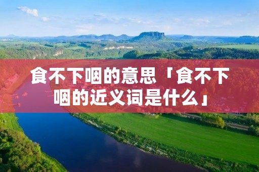 食不下咽的意思「食不下咽的近义词是什么」