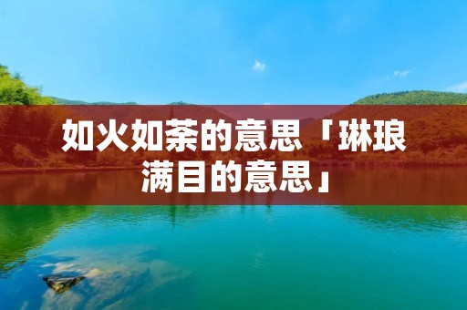 如火如荼的意思「琳琅满目的意思」