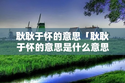 耿耿于怀的意思「耿耿于怀的意思是什么意思啊」