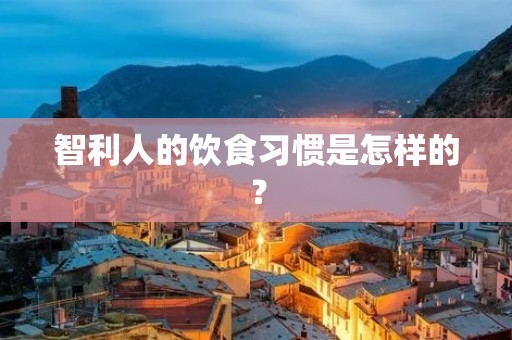 智利人的饮食习惯是怎样的?