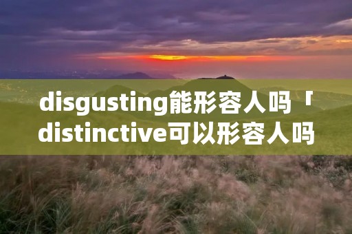 disgusting能形容人吗「distinctive可以形容人吗」