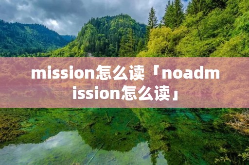 mission怎么读「noadmission怎么读」