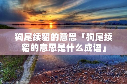 狗尾续貂的意思「狗尾续貂的意思是什么成语」