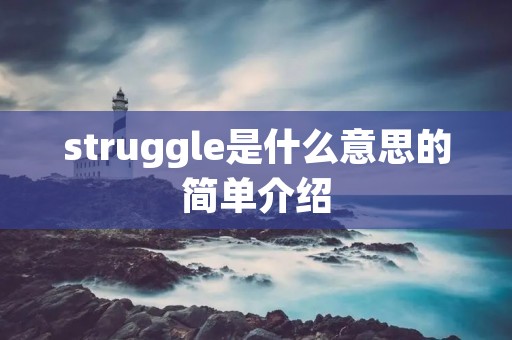 struggle是什么意思的简单介绍 struggle是什么意思的简单介绍