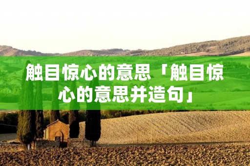触目惊心的意思「触目惊心的意思并造句」