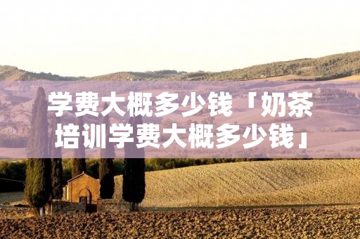 学费大概多少钱「奶茶培训学费大概多少钱」