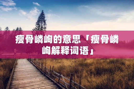 瘦骨嶙峋的意思「瘦骨嶙峋解释词语」
