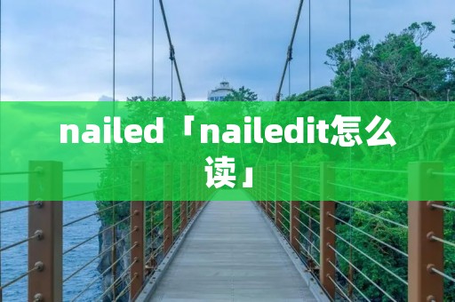 nailed「nailedit怎么读」 nailed「nailedit怎么读」