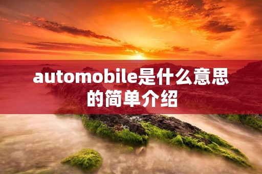 automobile是什么意思的简单介绍