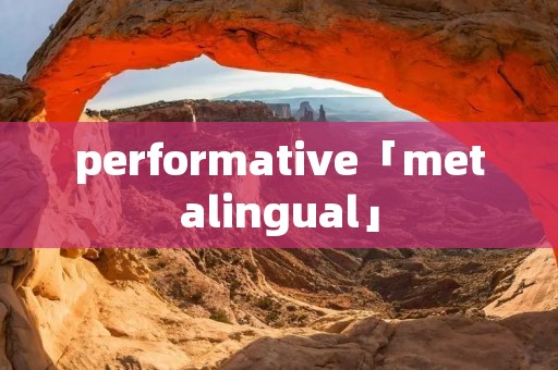 performative「metalingual」