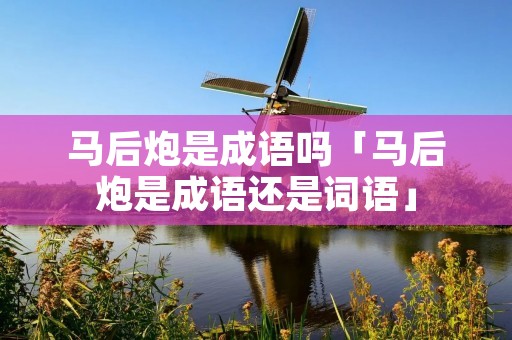 马后炮是成语吗「马后炮是成语还是词语」