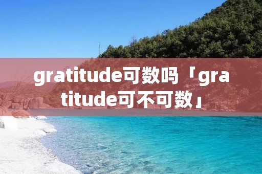 gratitude可数吗「gratitude可不可数」