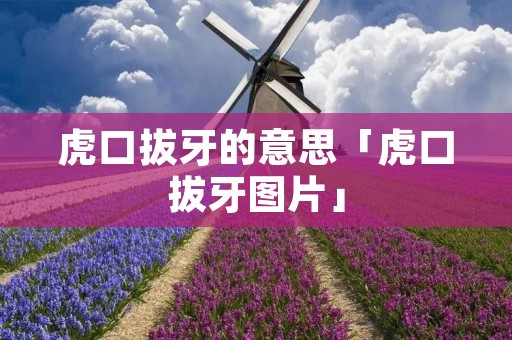 虎口拔牙的意思「虎口拔牙图片」