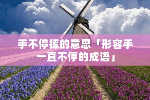 手不停挥的意思「形容手一直不停的成语」