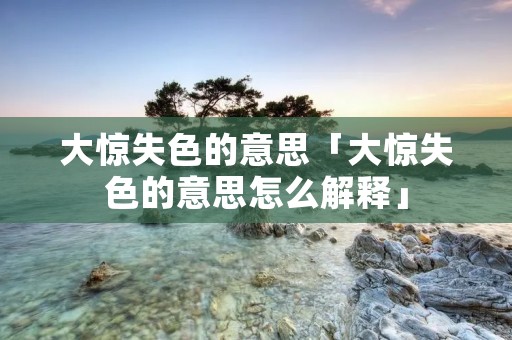 大惊失色的意思「大惊失色的意思怎么解释」