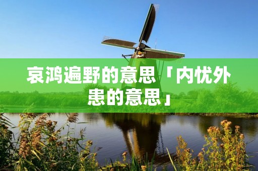 哀鸿遍野的意思「内忧外患的意思」