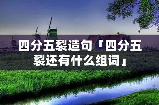 四分五裂造句「四分五裂还有什么组词」
