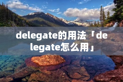 delegate的用法「delegate怎么用」