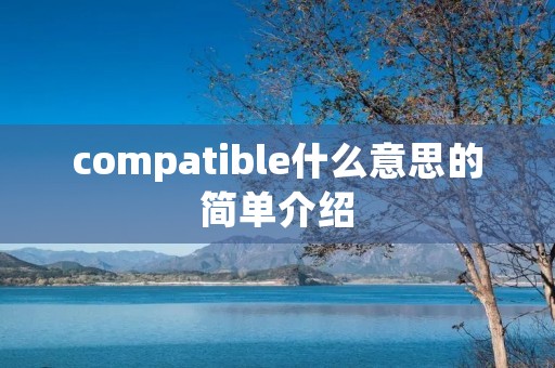 compatible什么意思的简单介绍
