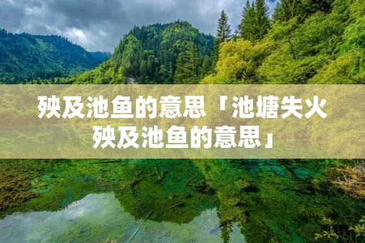 殃及池鱼的意思「池塘失火殃及池鱼的意思」