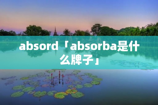 absord「absorba是什么牌子」 absord「absorba是什么牌子」