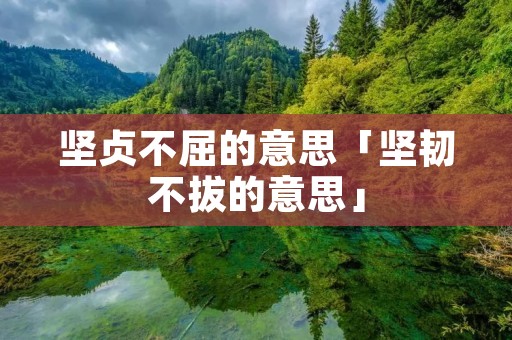 坚贞不屈的意思「坚韧不拔的意思」