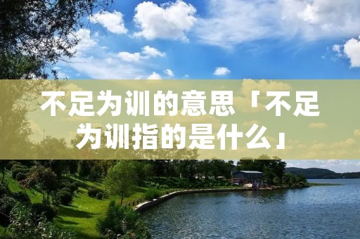 不足为训的意思「不足为训指的是什么」