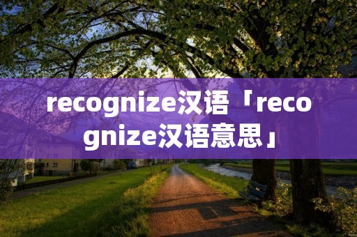 recognize汉语「recognize汉语意思」