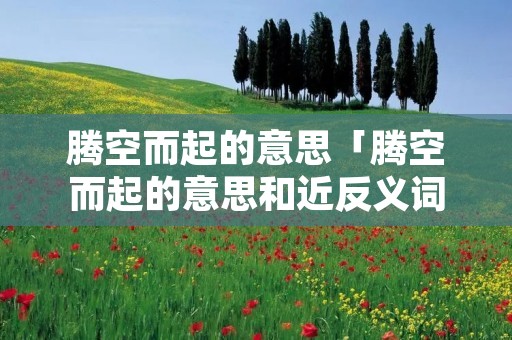 腾空而起的意思「腾空而起的意思和近反义词」