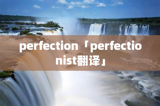 perfection「perfectionist翻译」